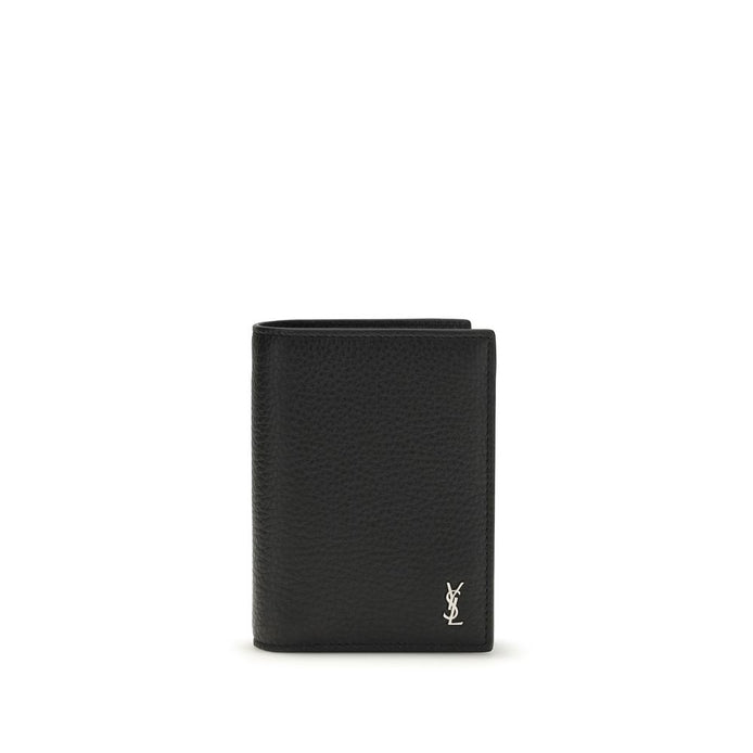 Saint Laurent Tiny Cassandre holder Black Leather Wallet