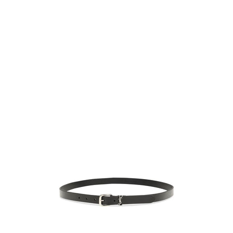 Saint Laurent Black Cotton Regular Belt
