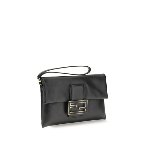 Fendi Black Calf Leather Bos Taurus Shoulder Bag