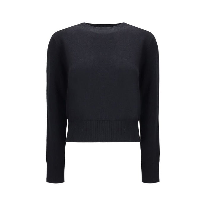 Ami Paris Black Merino Wool Sweatshirt