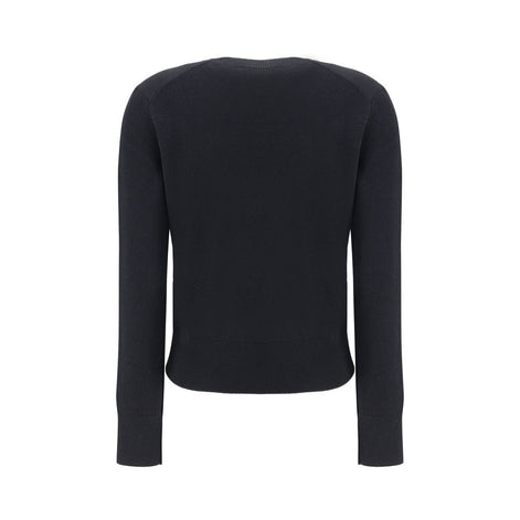 Ami Paris Black Merino Wool Sweatshirt