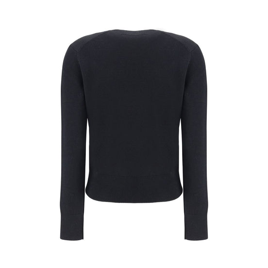 Ami Paris Black Merino Wool Sweatshirt