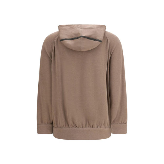 Brunello Cucinelli Brown Silk Sweatshirt