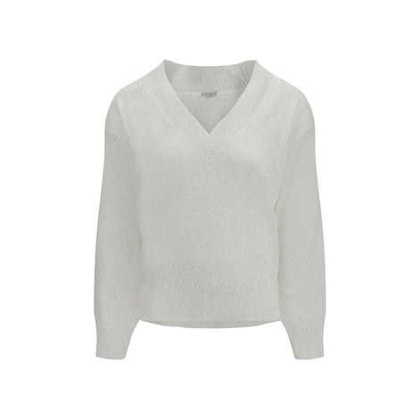 Brunello Cucinelli White Linen T-Shirt