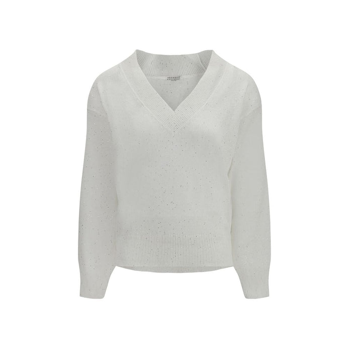 Brunello Cucinelli White Linen T-Shirt
