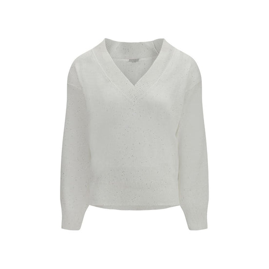 Brunello Cucinelli White Linen T-Shirt