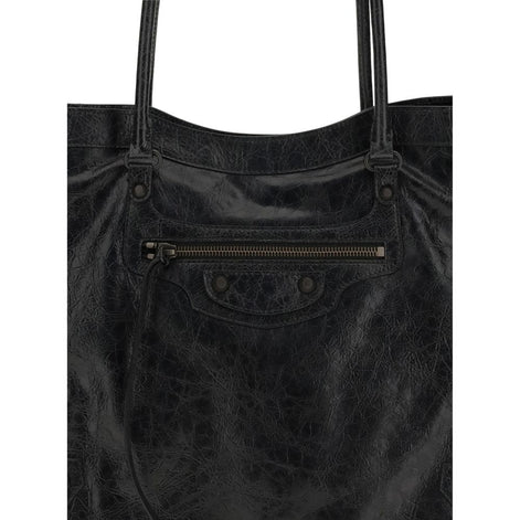 Balenciaga Black Lamb Ovis Aries Aries Shoulder Bag
