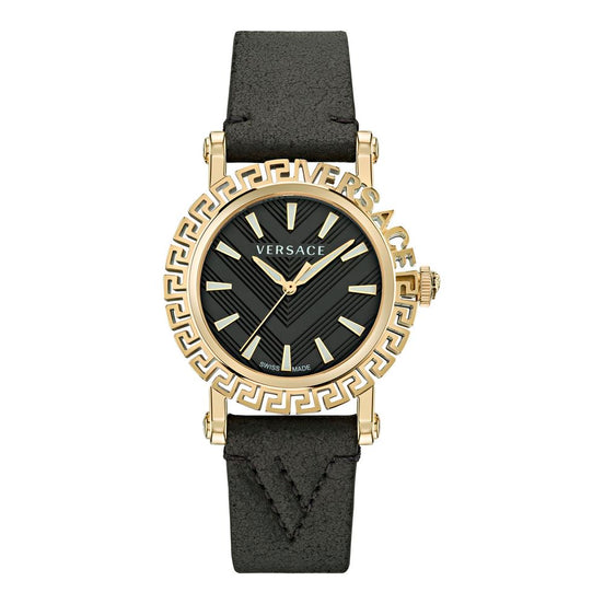 Versace Black Fur Dress Watch