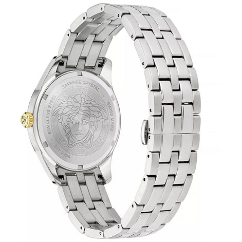 Versace Gray Stainless Steel Dress Watch