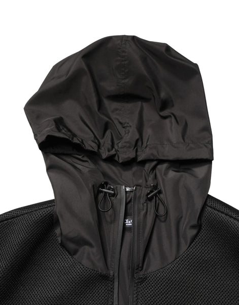Dolce & Gabbana Men Black Hooded Full Zip Bomber Jacket