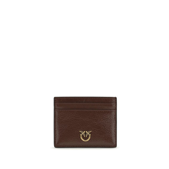 PINKO Bordeaux Calf Leather Bos Taurus Wallet