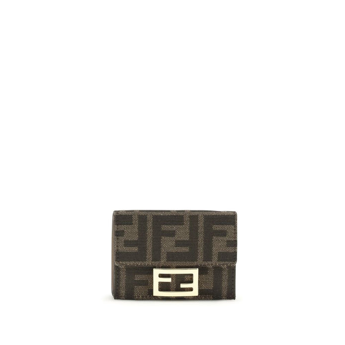 Fendi Brown Fabric Wallet