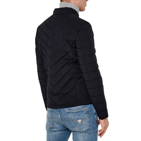 Guess Black Elastane Coat