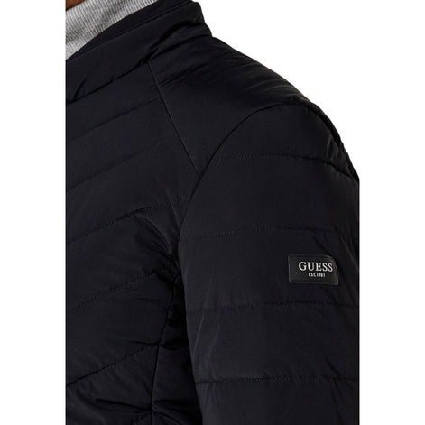 Guess Black Elastane Coat