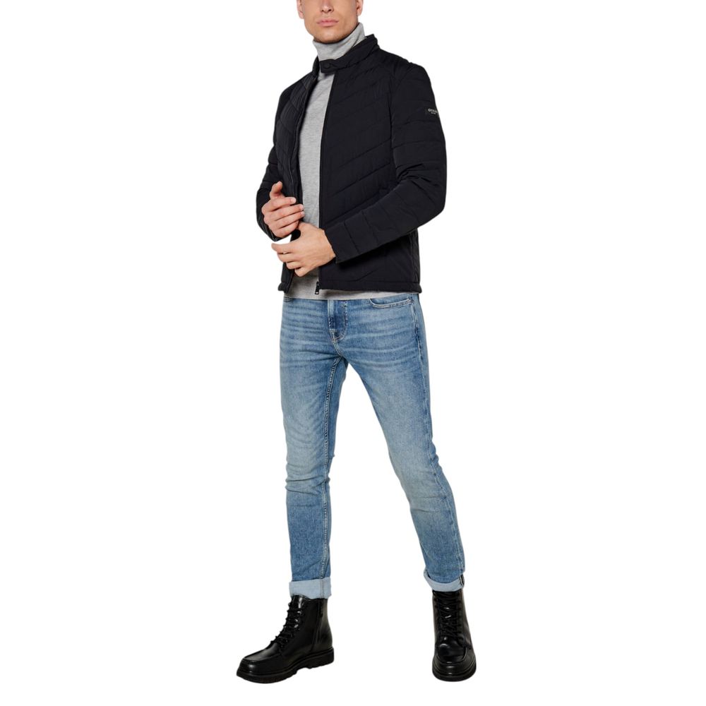 Guess Black Elastane Coat