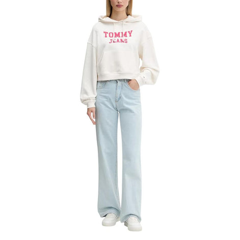 Tommy Hilfiger Jeans Cream Recycled Cotton Hoodie