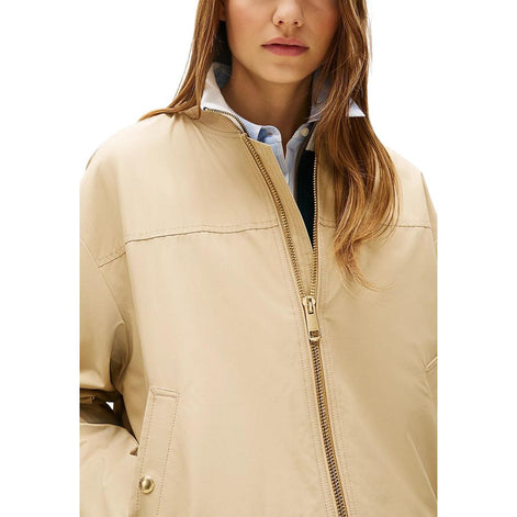 Tommy Hilfiger Beige Cotton Bomber
