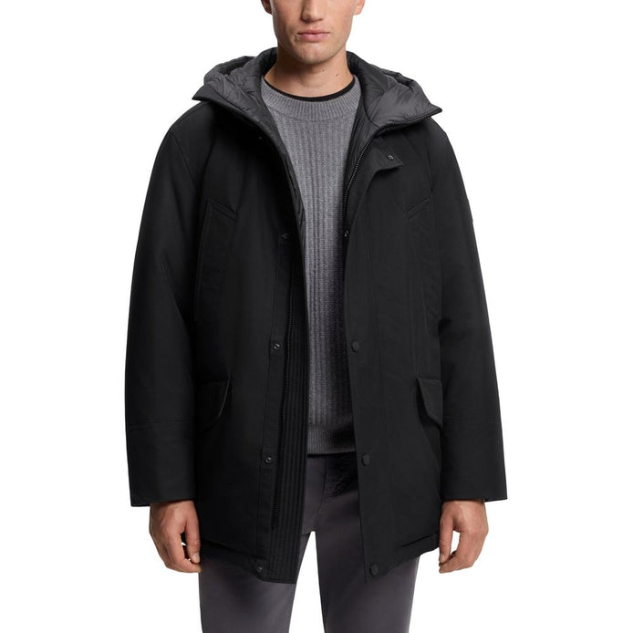 Hugo Boss Black Polyester Full-Length Jacket