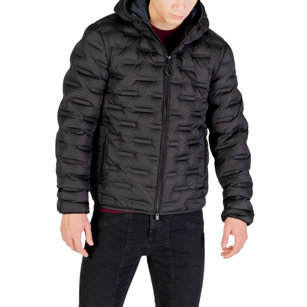 Replay Black Polyester Shell Jacket
