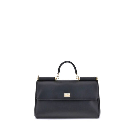 Dolce & Gabbana My Sicily medium Black Leather Handbag