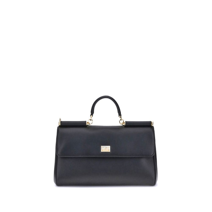 Dolce & Gabbana My Sicily medium Black Leather Handbag