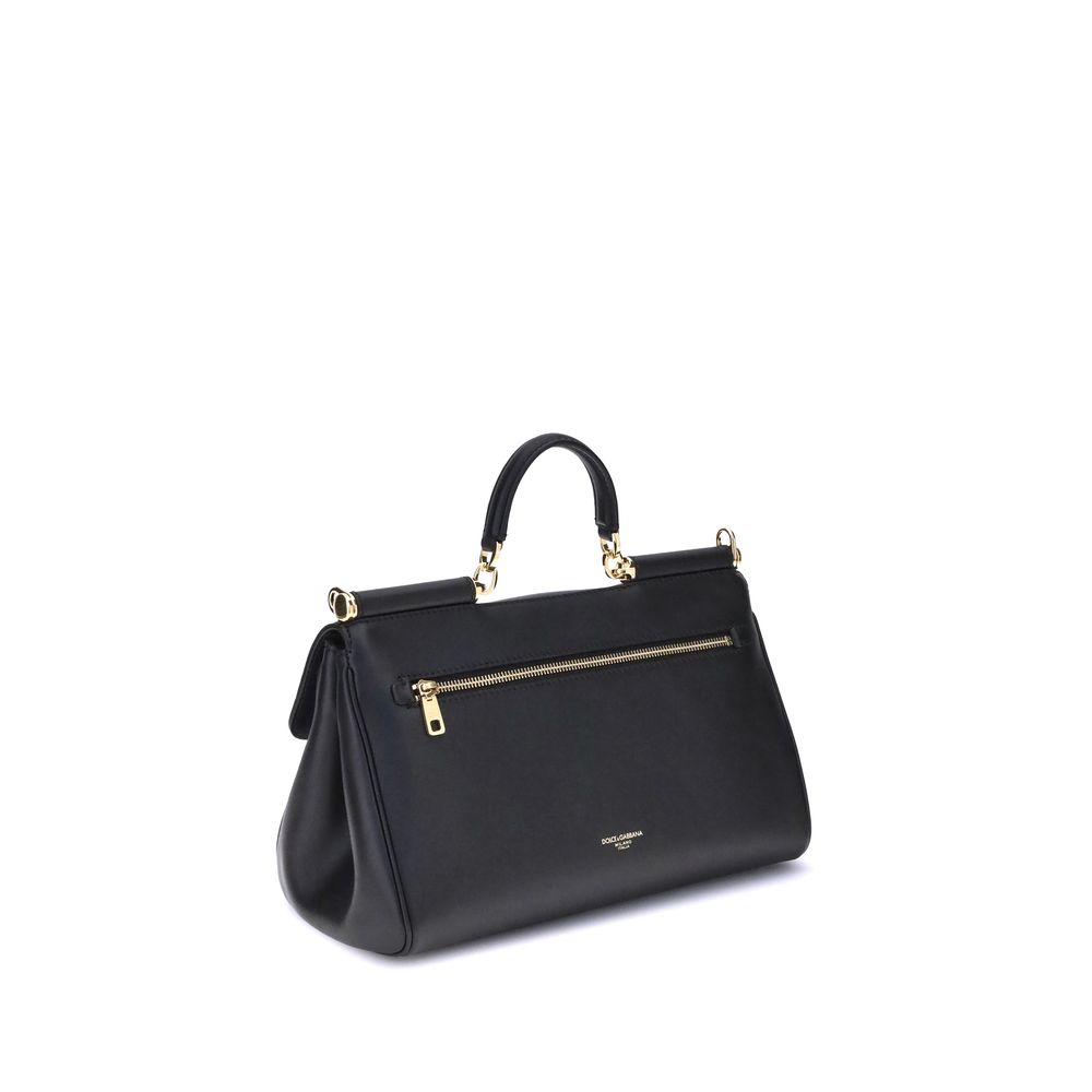 Dolce & Gabbana My Sicily medium Black Leather Handbag