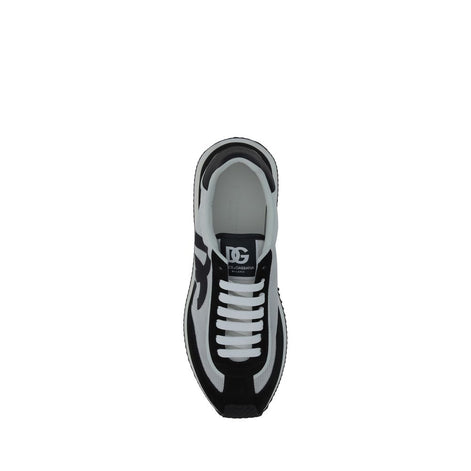 Dolce & Gabbana White Fabric Athletic Sneakers