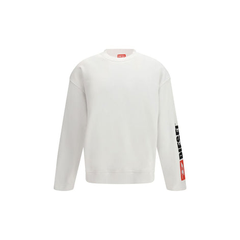 Diesel White Cotton Sweatshirt
