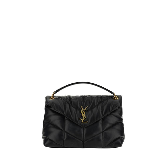Saint Laurent LouLou medium Black Lamb Leather Shoulder Bag