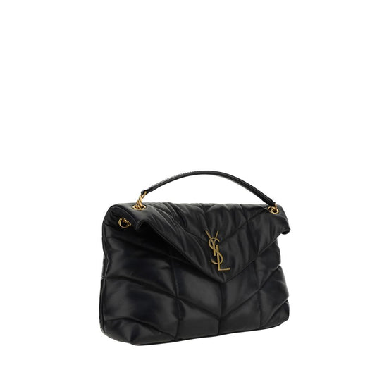 Saint Laurent LouLou medium Black Lamb Leather Shoulder Bag