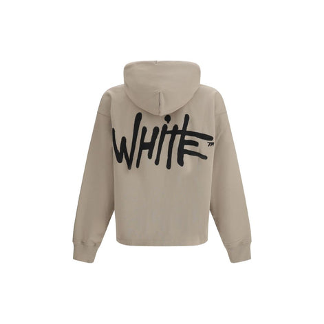 Off-White Beige Cotton Sweatshirt