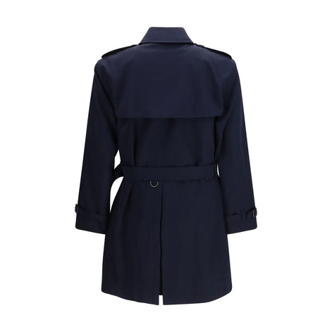 Burberry Blue Cotton Trench Coat