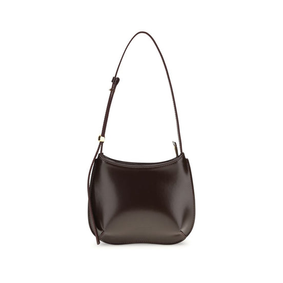 Jacquemus Brown Calf Leather Bos Taurus Shoulder Bag