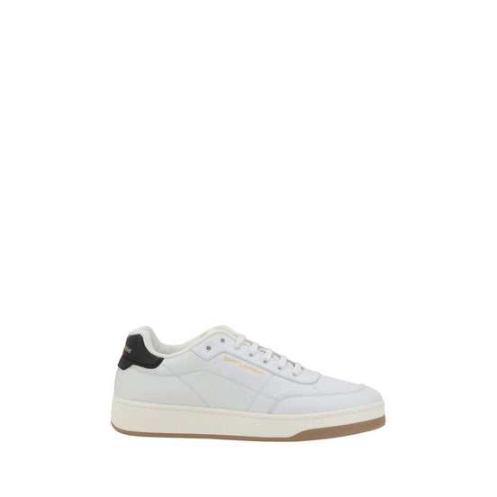 Saint Laurent 61 White Leather Low Top Sneakers