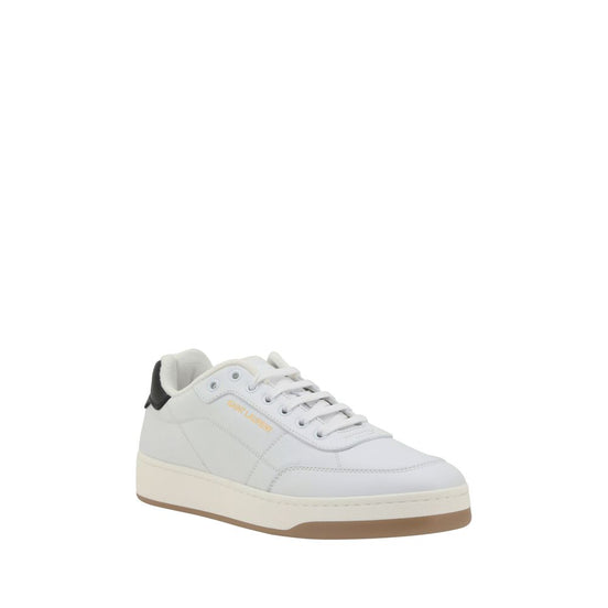 Saint Laurent 61 White Leather Low Top Sneakers