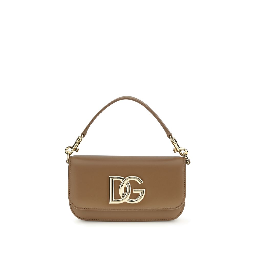 Dolce & Gabbana 3.5 Brown Leather Handbag