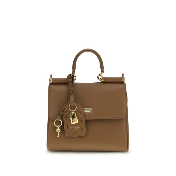 Dolce & Gabbana My Sicily small Brown Leather Handbag