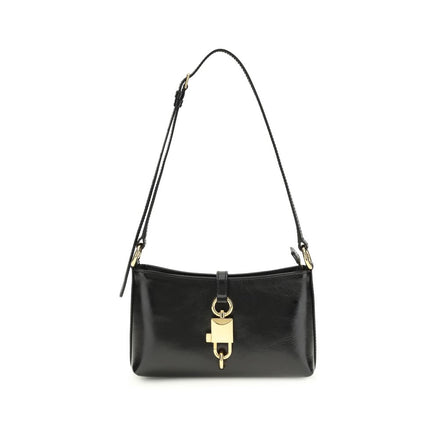 Dolce & Gabbana Lock Black Leather Shoulder Bag