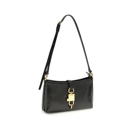 Dolce & Gabbana Lock Black Leather Shoulder Bag