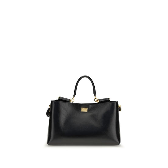 Dolce & Gabbana Vittoria medium Black Leather Shoulder Bag