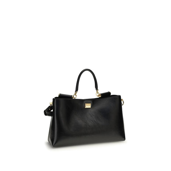 Dolce & Gabbana Vittoria medium Black Leather Shoulder Bag