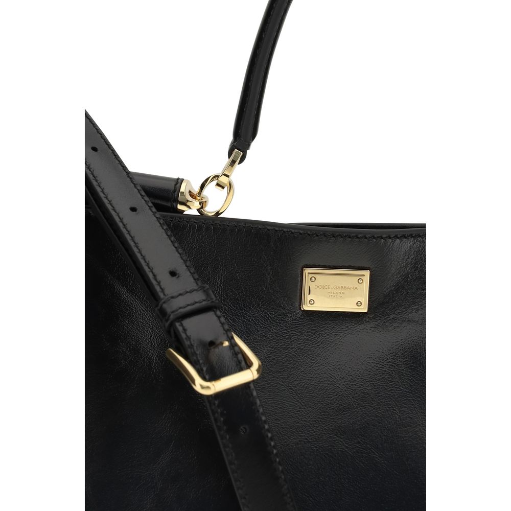 Dolce & Gabbana Vittoria medium Black Leather Handbag