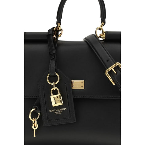 Dolce & Gabbana My Sicily small Black Leather Handbag