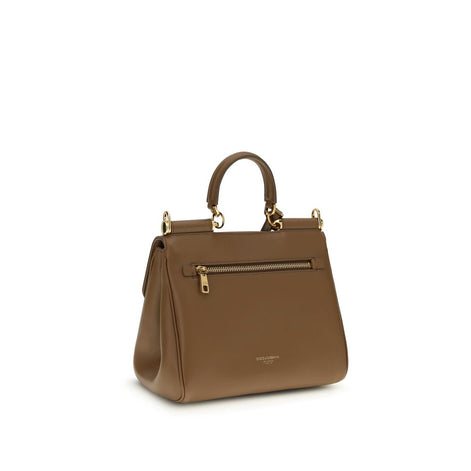 Dolce & Gabbana My Sicily small Brown Leather Handbag