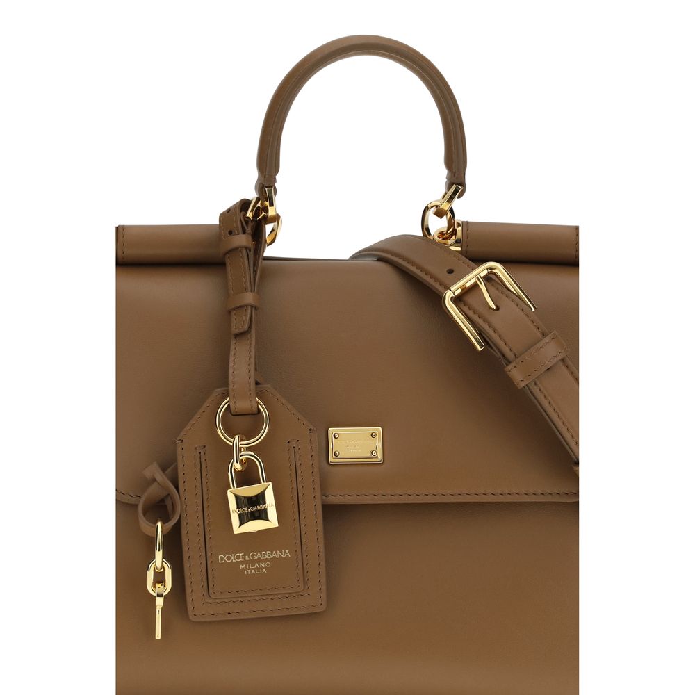 Dolce & Gabbana My Sicily small Brown Leather Handbag
