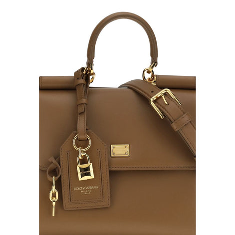 Dolce & Gabbana My Sicily small Brown Leather Handbag