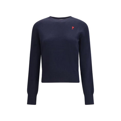 Ami Paris Blue Merino Wool Sweatshirt