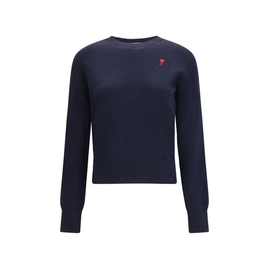 Ami Paris Blue Merino Wool Sweatshirt