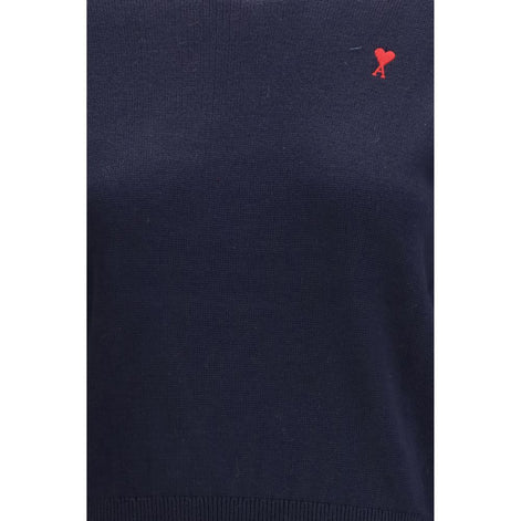 Ami Paris Blue Merino Wool Sweatshirt