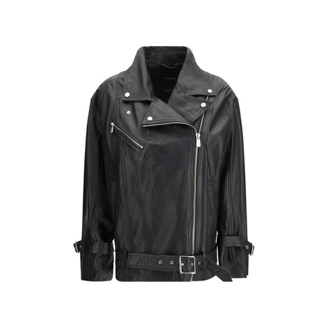 PINKO Black Leather Jacket